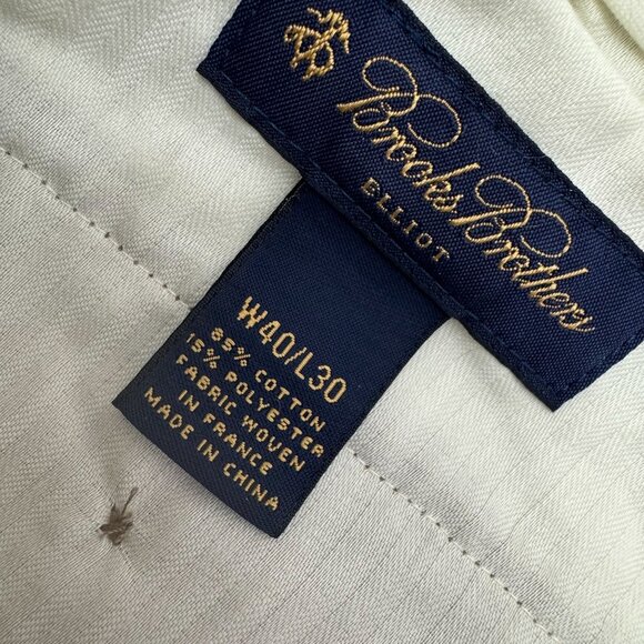 Brooks Brothers Elliot Corduroy Pants 40X30 Pleated Cuffed Camel Tan - Picture 5 of 10